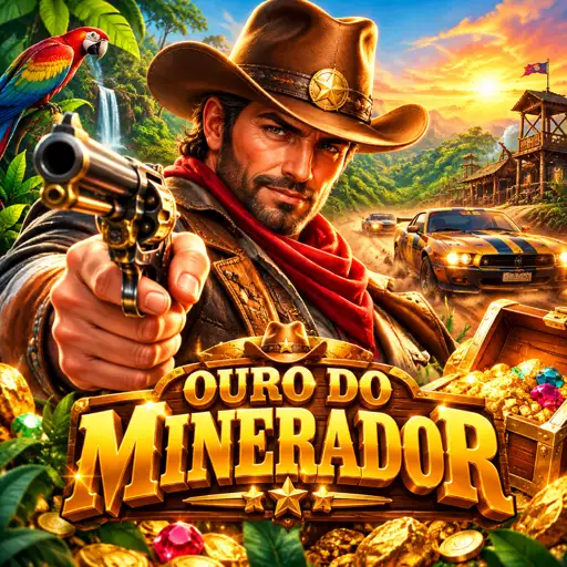 Slot temático de faroeste com cowboy e revólver